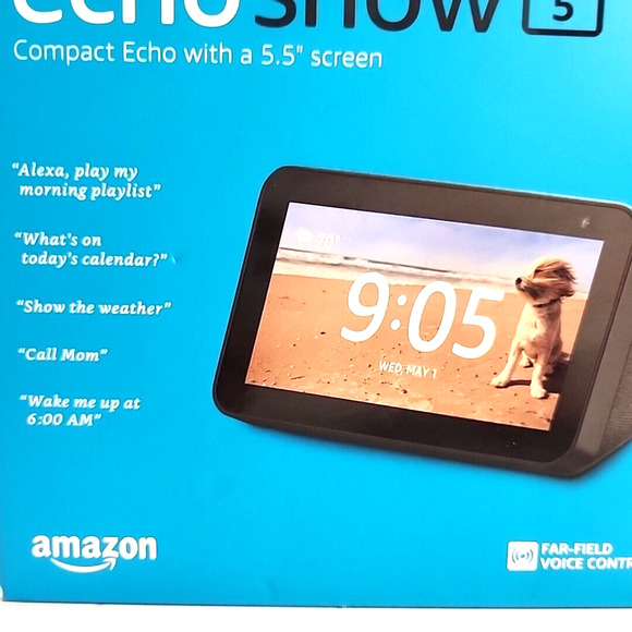 NEW Amazon Echo Show 5 Smart Home Display with Alexa - Charcoal | Voice Control - Picture 3 of 10